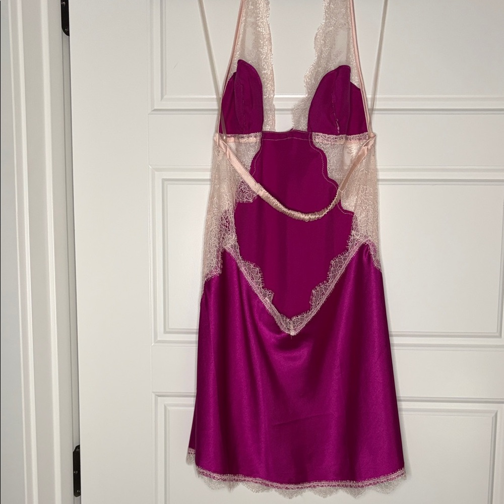 Victoria's Secret Purple and Cream Lace Chemise - Picture 7 of 8